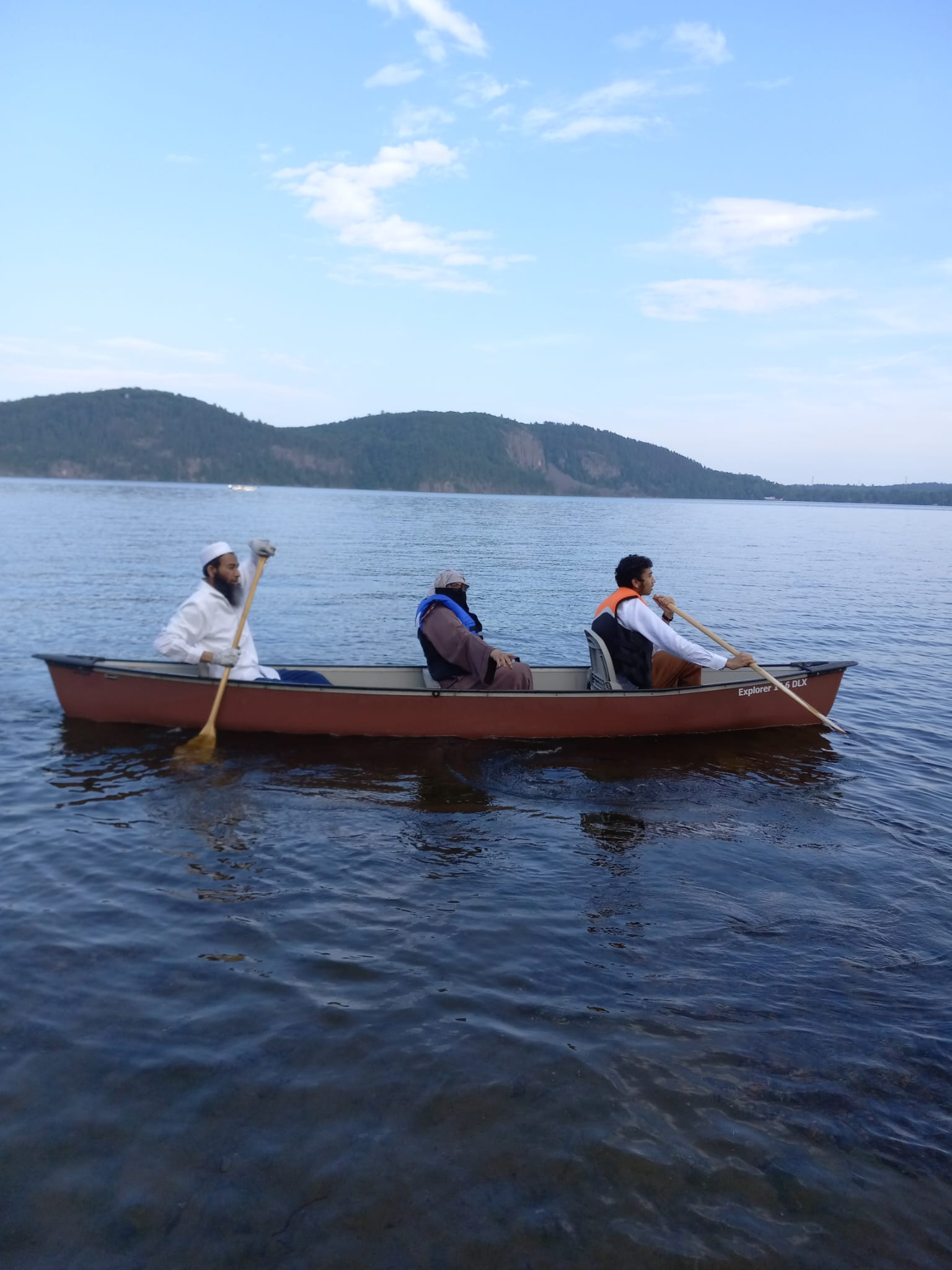 Boating on the lake